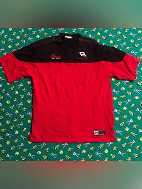 Chase Authentics Red and Black Short-Sleeve Racing Shirt